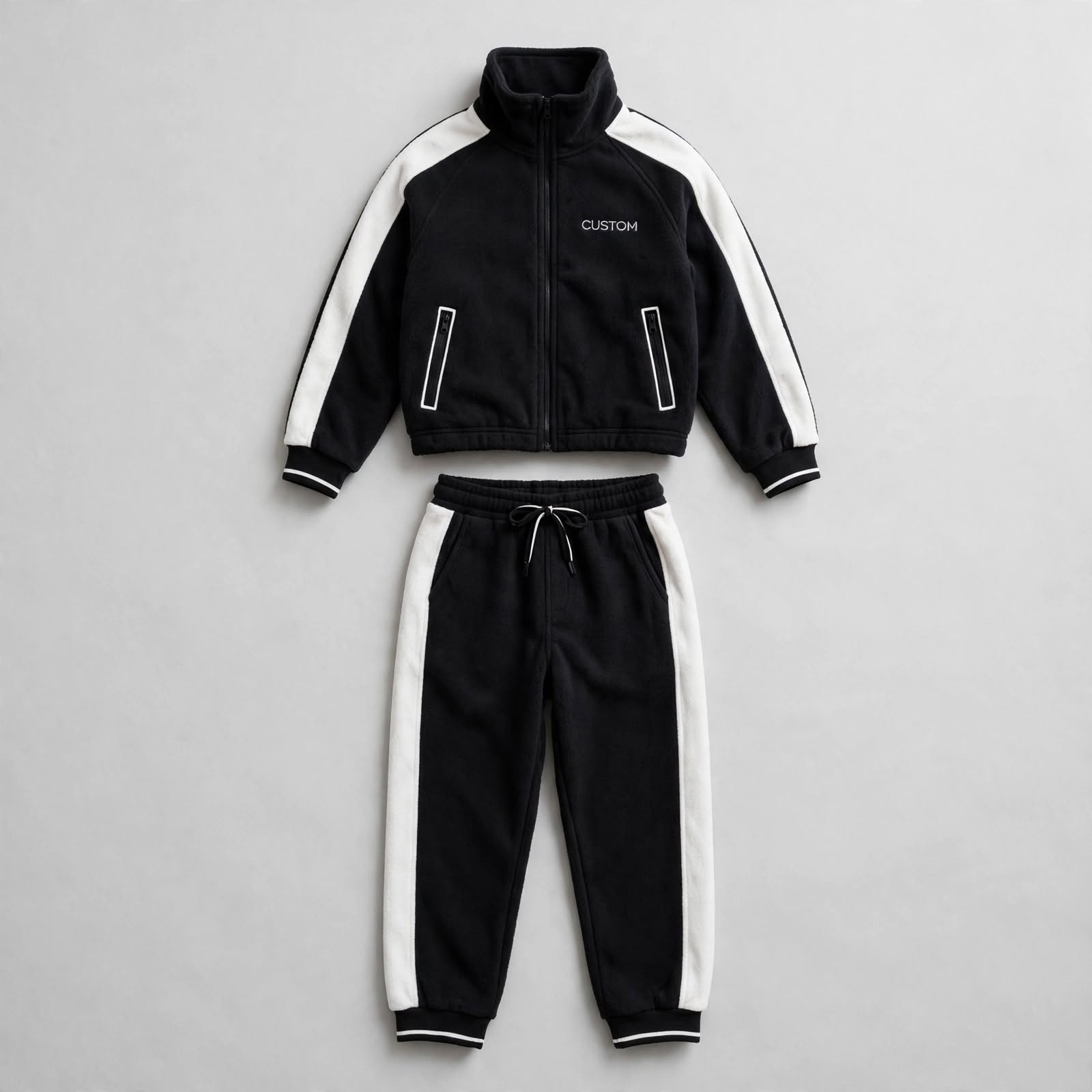 Custom Fleece Tracksuit – Personalized Embroidered Hoodie & Joggers Set